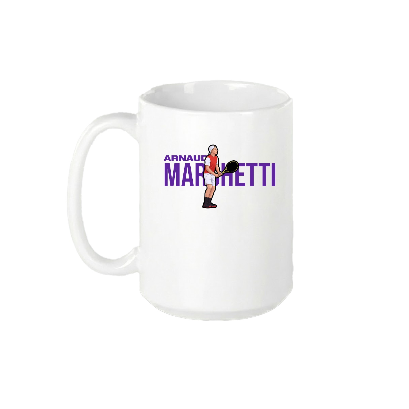 15oz Coffee Mug — Player Name in White