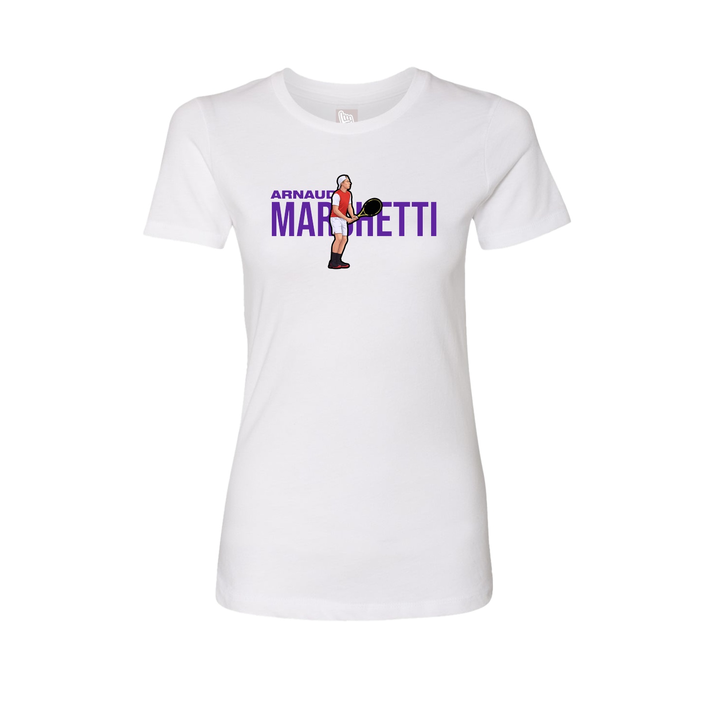 Fitted Women's Tee — Player Name in White