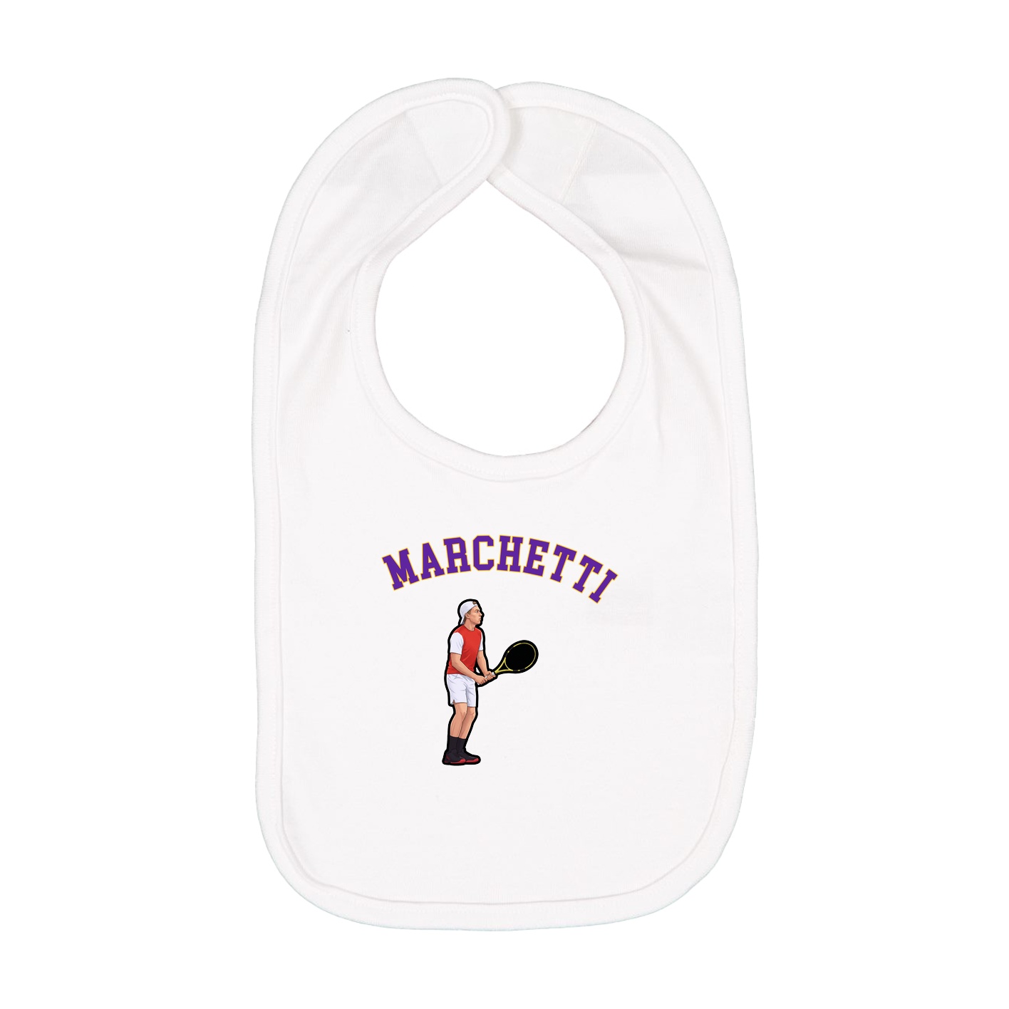 Infant Bib — Shirsey Arch in White