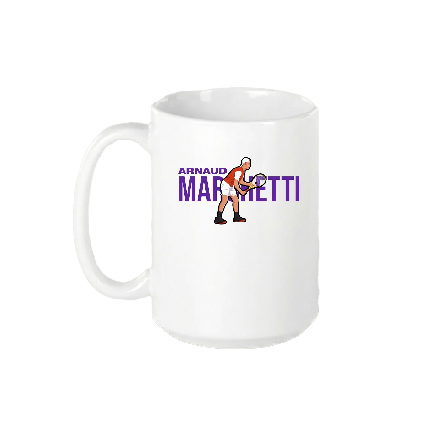 15oz Coffee Mug — Player Name in White