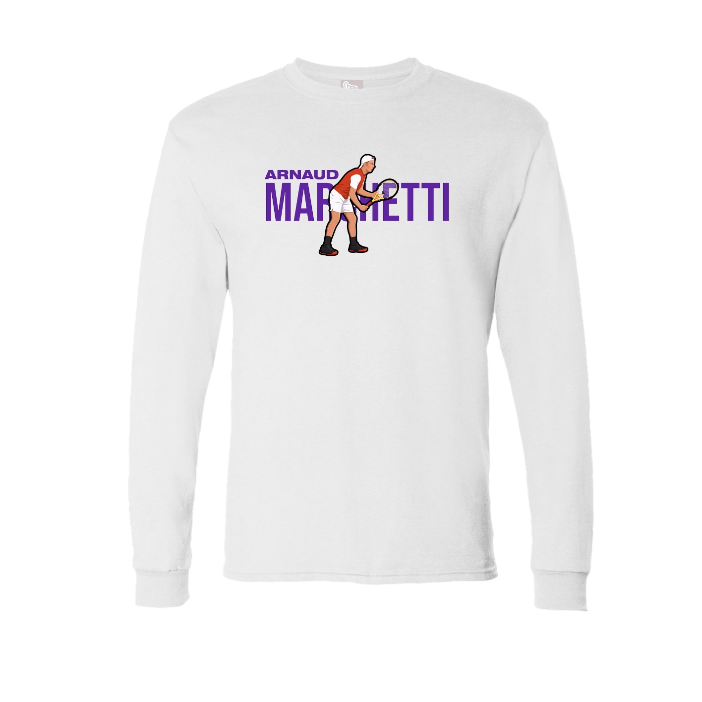 Long Sleeve Tee — Player Name in White
