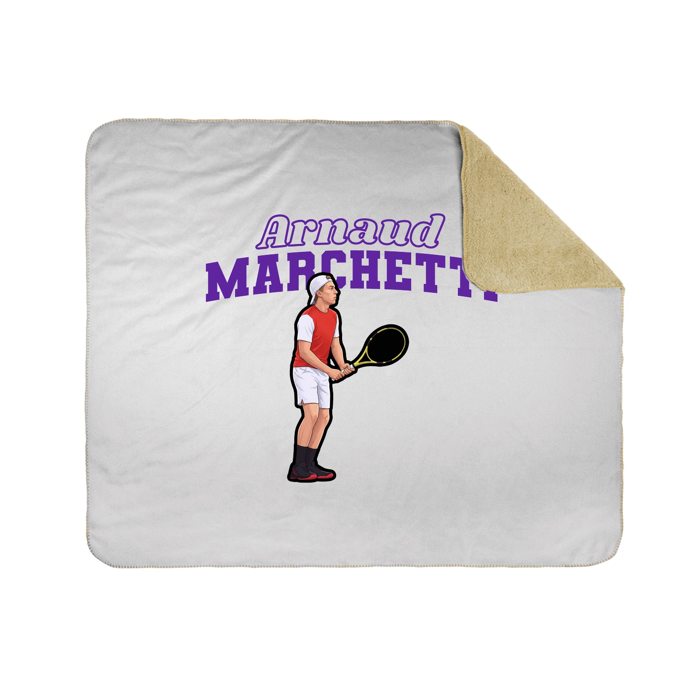 Throw Blanket — Name Arch in White