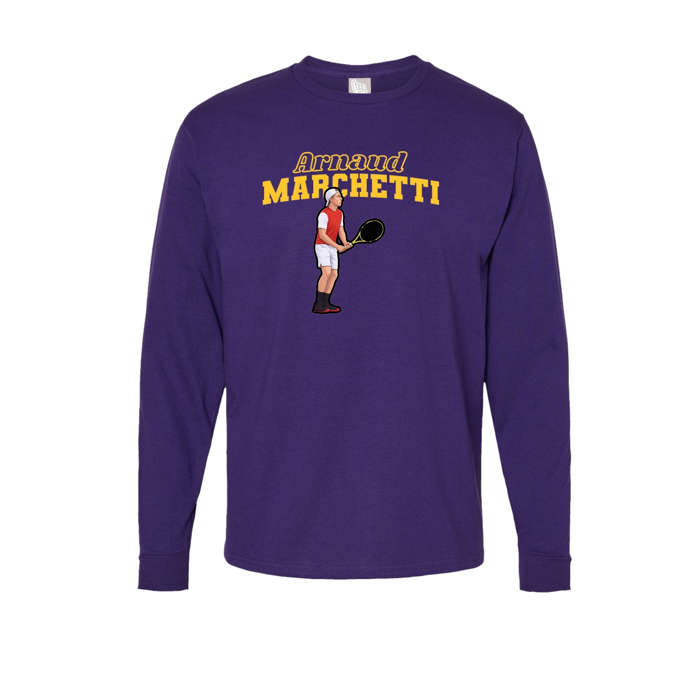 Long Sleeve Tee — Name Arch in Purple