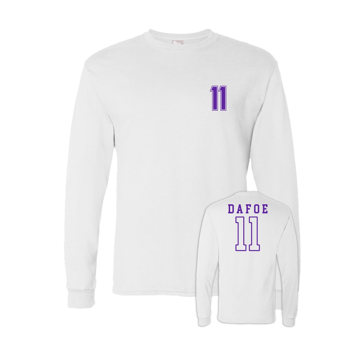 Long Sleeve Tee — Chest Back in White