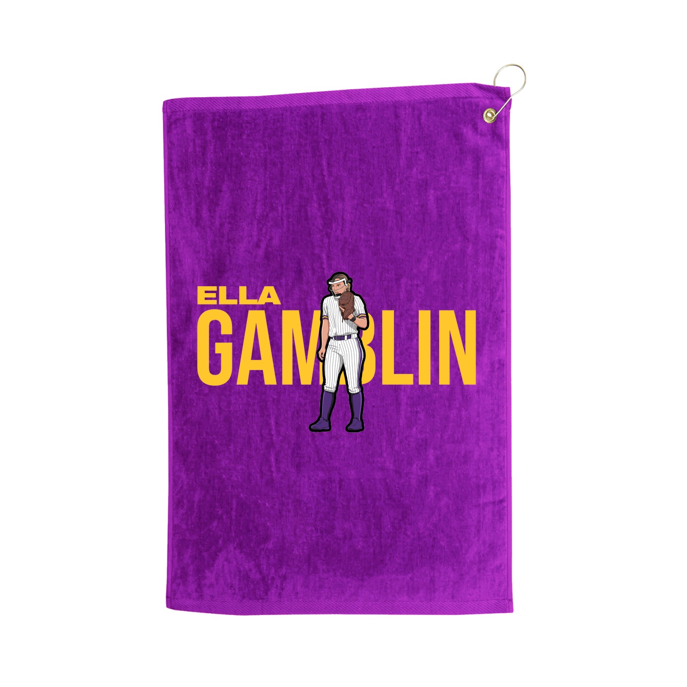 Golf Towel — Player Name in Purple