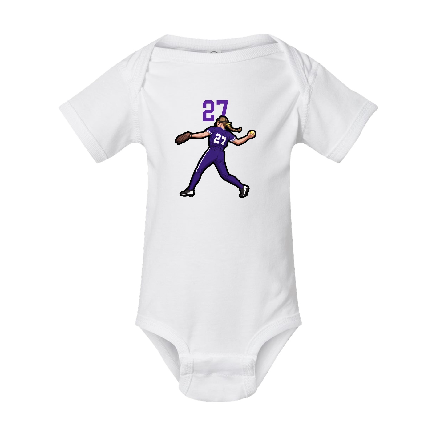 Baby Onesie — Number Top in White