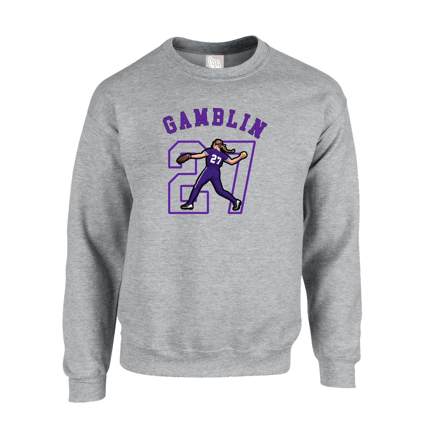 Fleece Crew — Shirsey Arch in Grey
