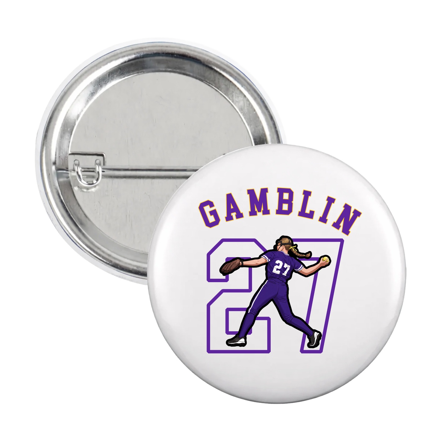 Game Day Button — Shirsey Arch in White