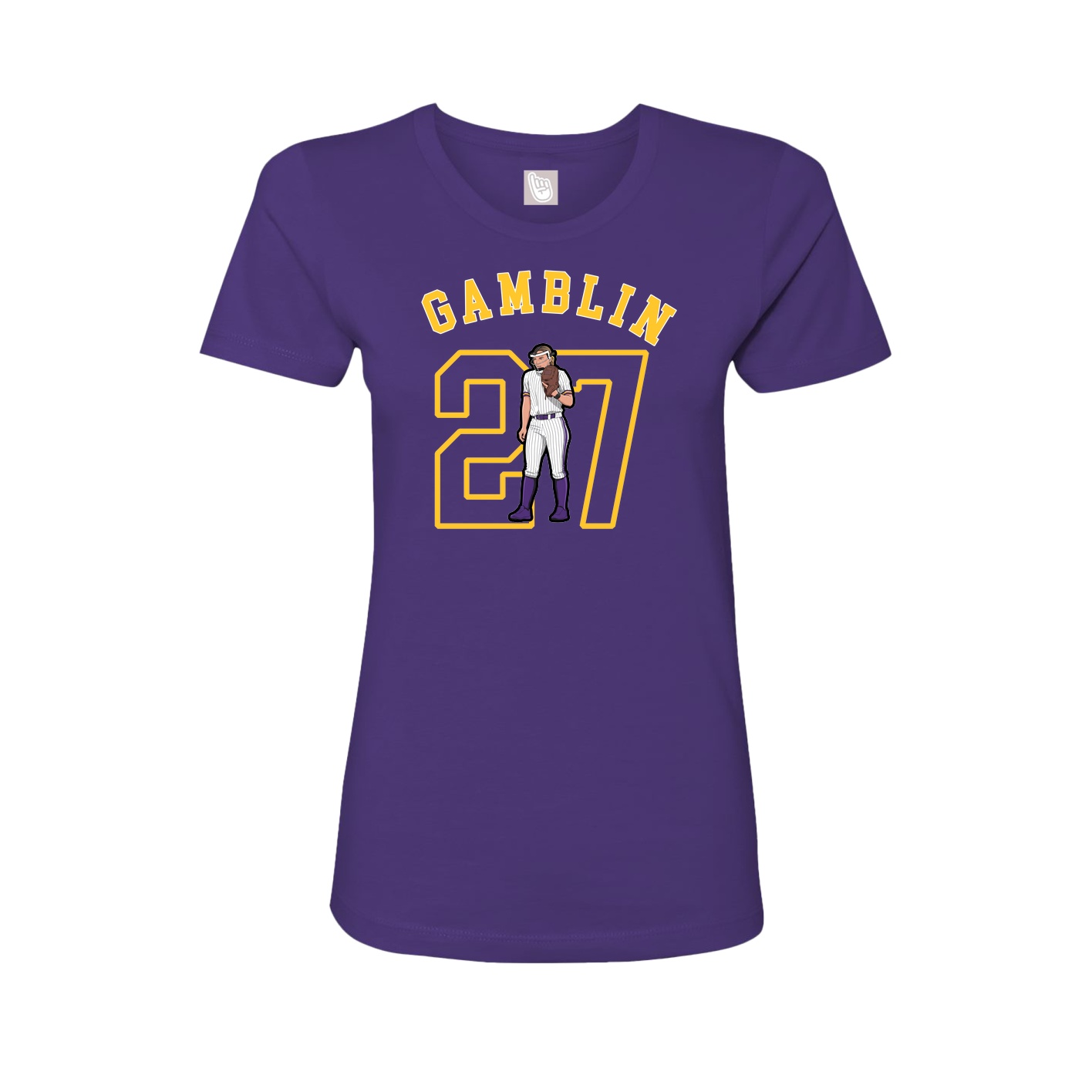 Fitted Women's Tee — Shirsey Arch in Purple