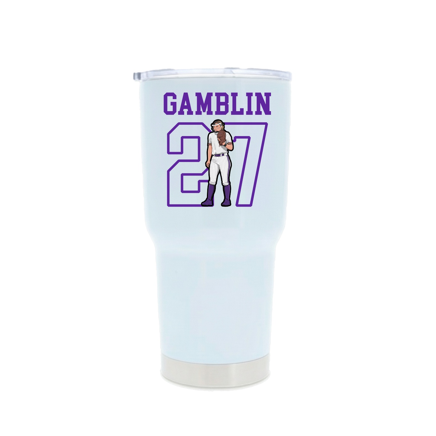 30oz Stainless Steel Tumbler — Shirsey in White