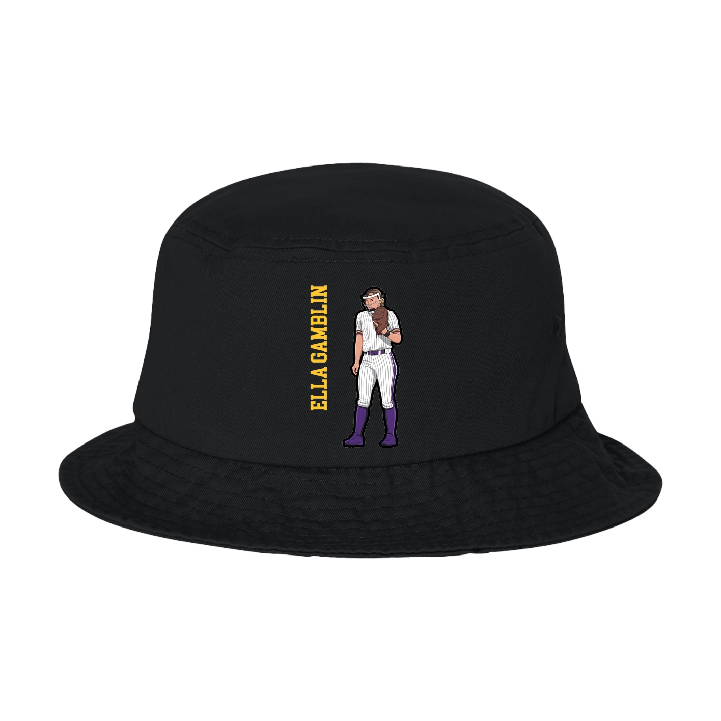 Bucket Cap — Name Vertical in Black
