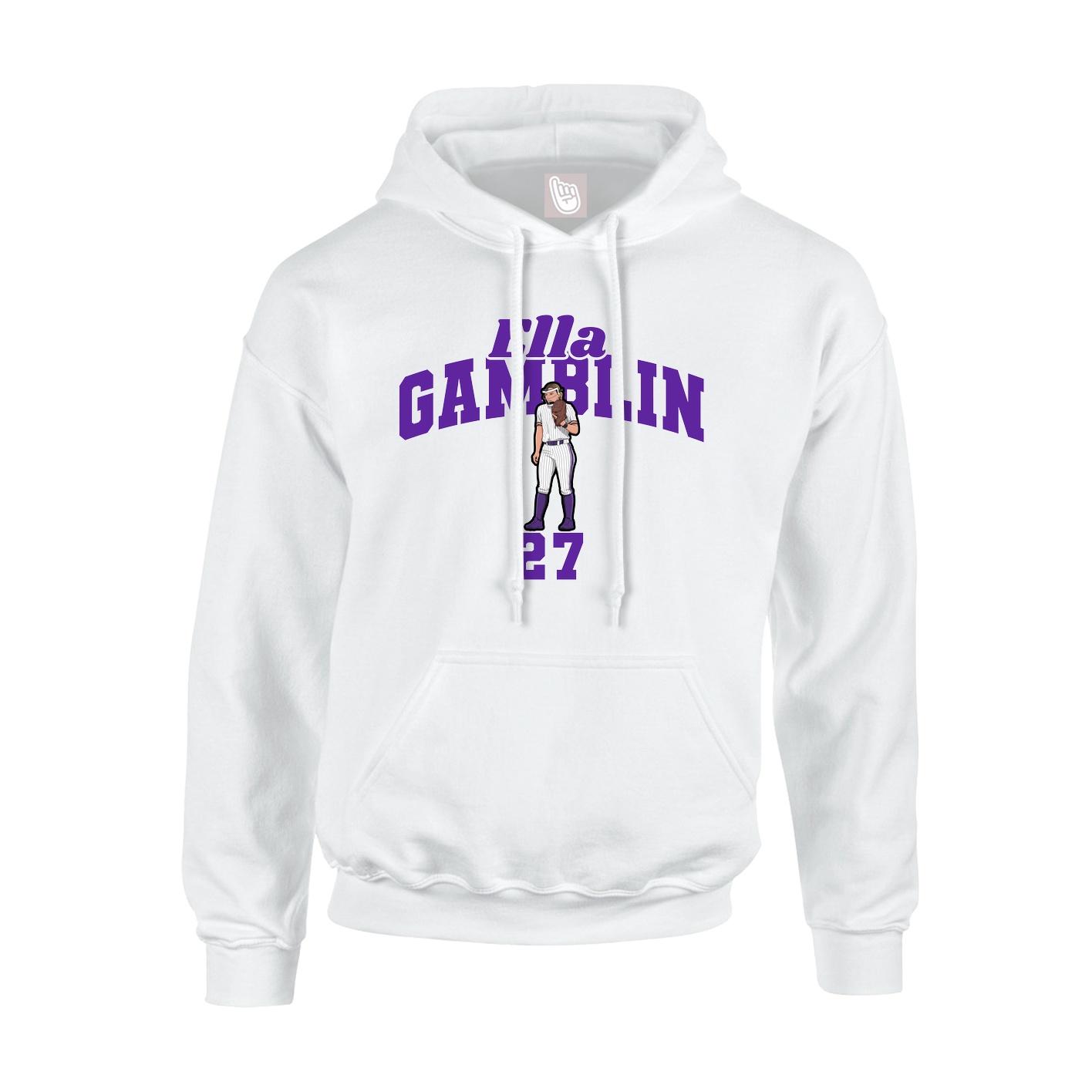 Hoodie — Signature Arch in White