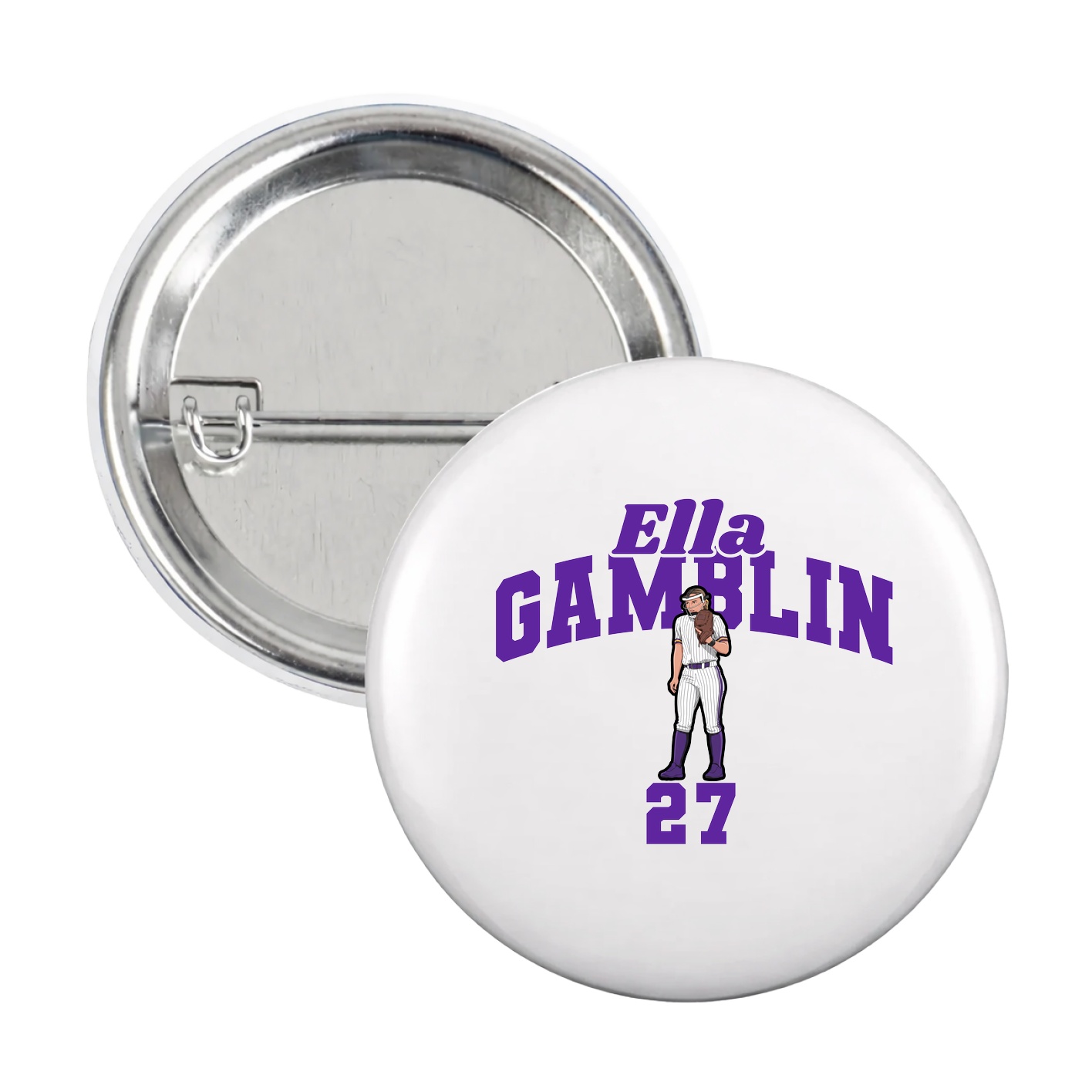 Game Day Button — Signature Arch in White