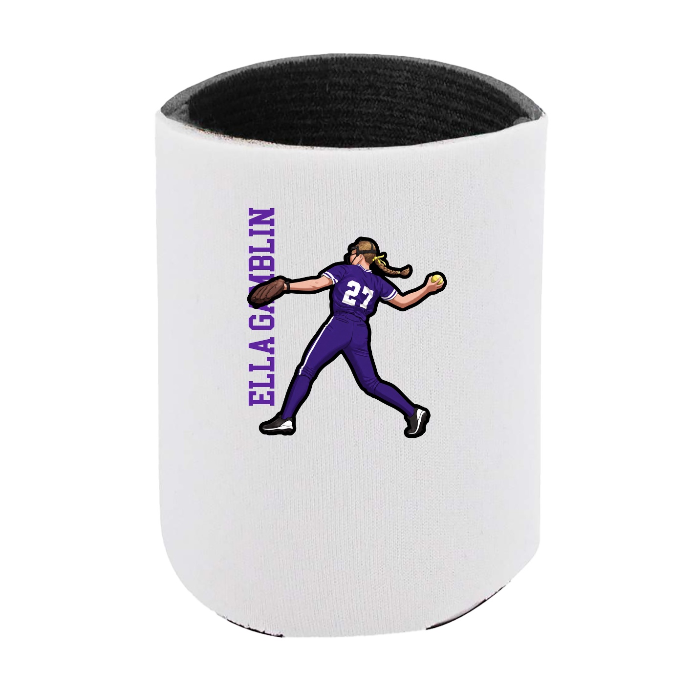 Can Holder — Name Vertical in White