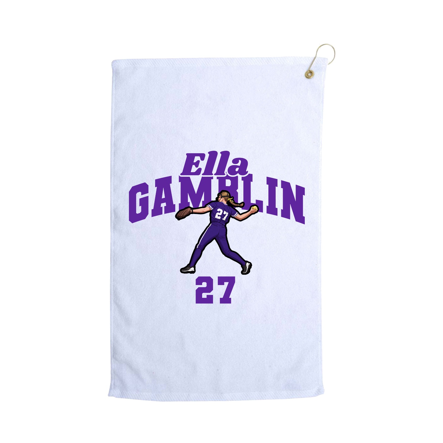 Golf Towel — Signature Arch in White
