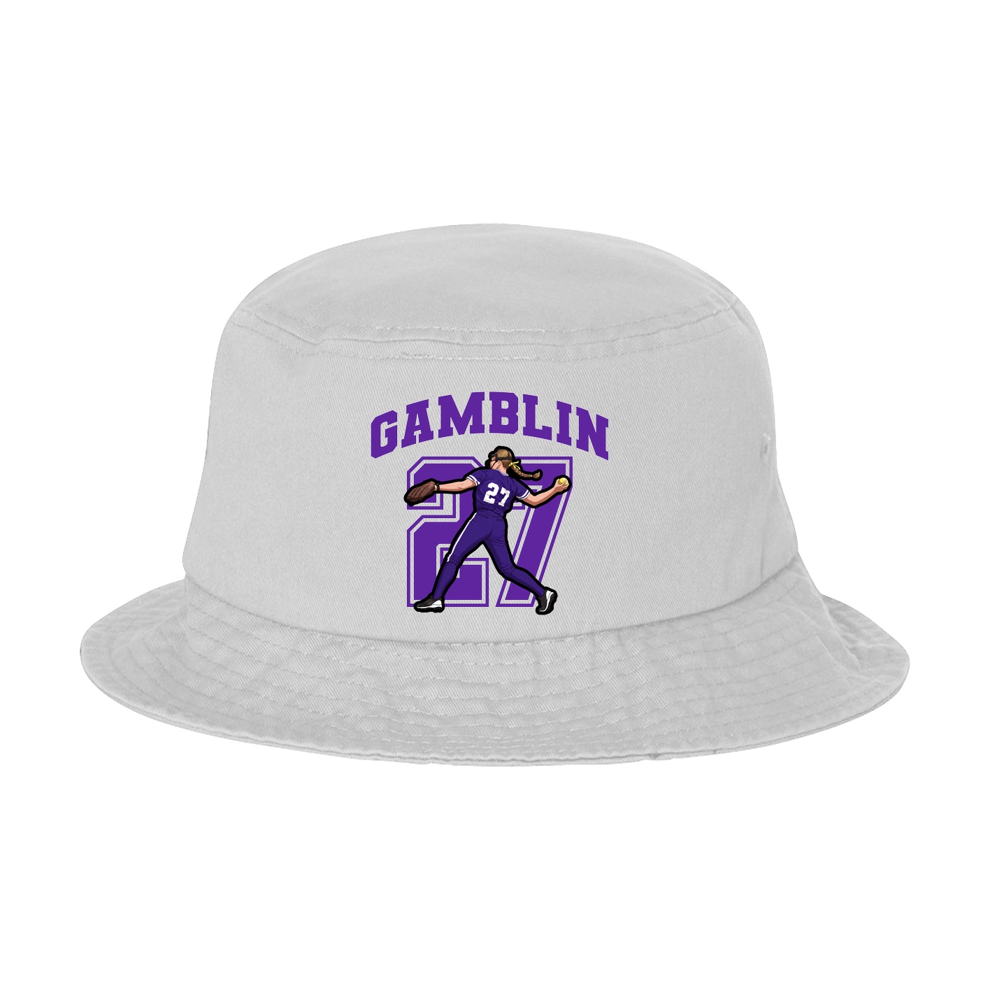 Bucket Cap — Number in White