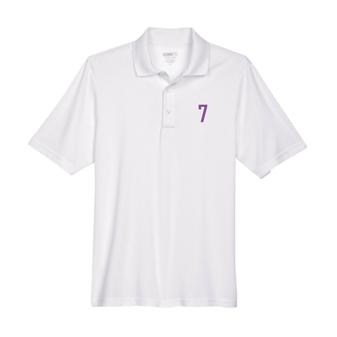 Performance Polo — Front Shirsy in White