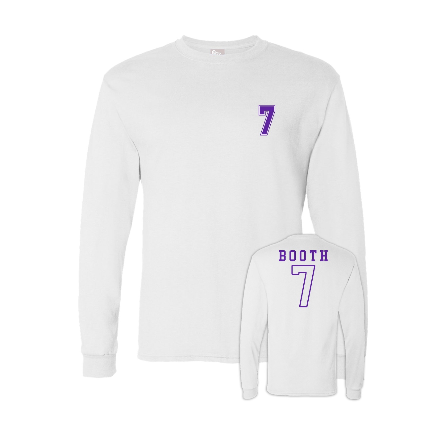 Long Sleeve Tee — Chest Back in White