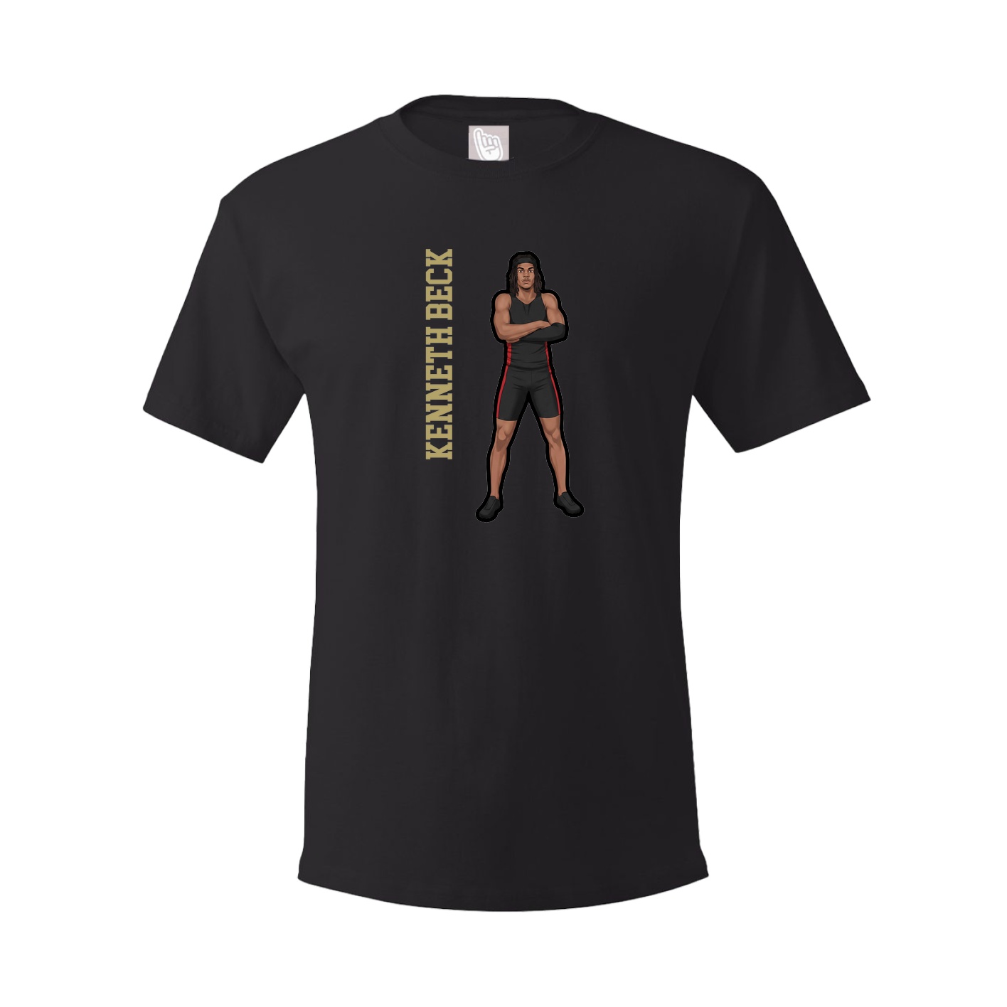 Tee — Name Vertical in Black