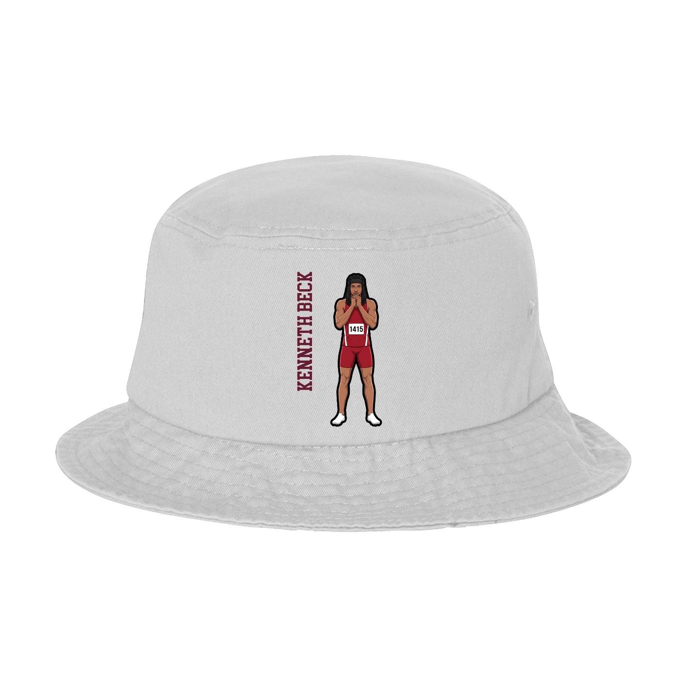 Bucket Cap — Name Vertical in White