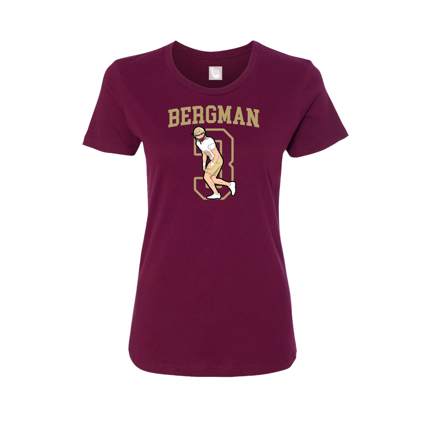 Fitted Women's Tee — Shirsey in Maroon