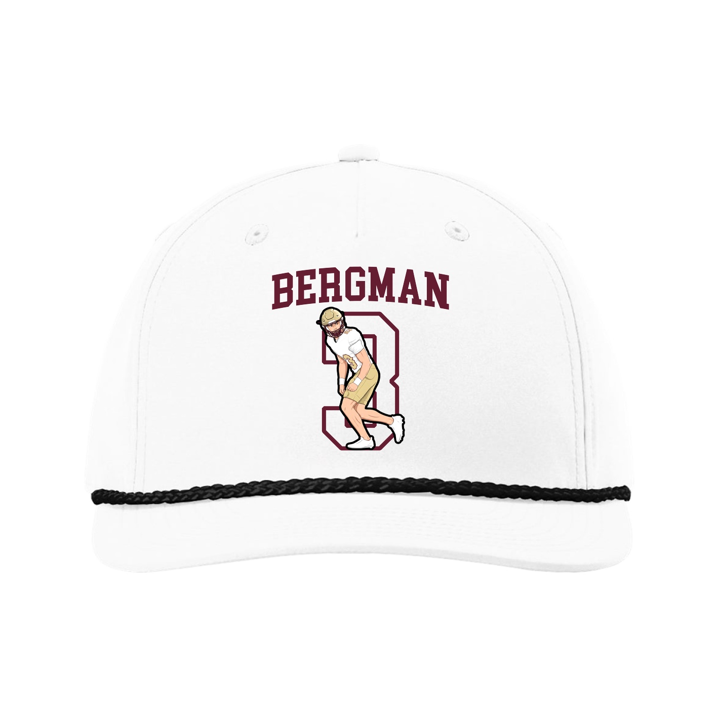 Five-Panel Classic Rope Cap — Shirsey in White