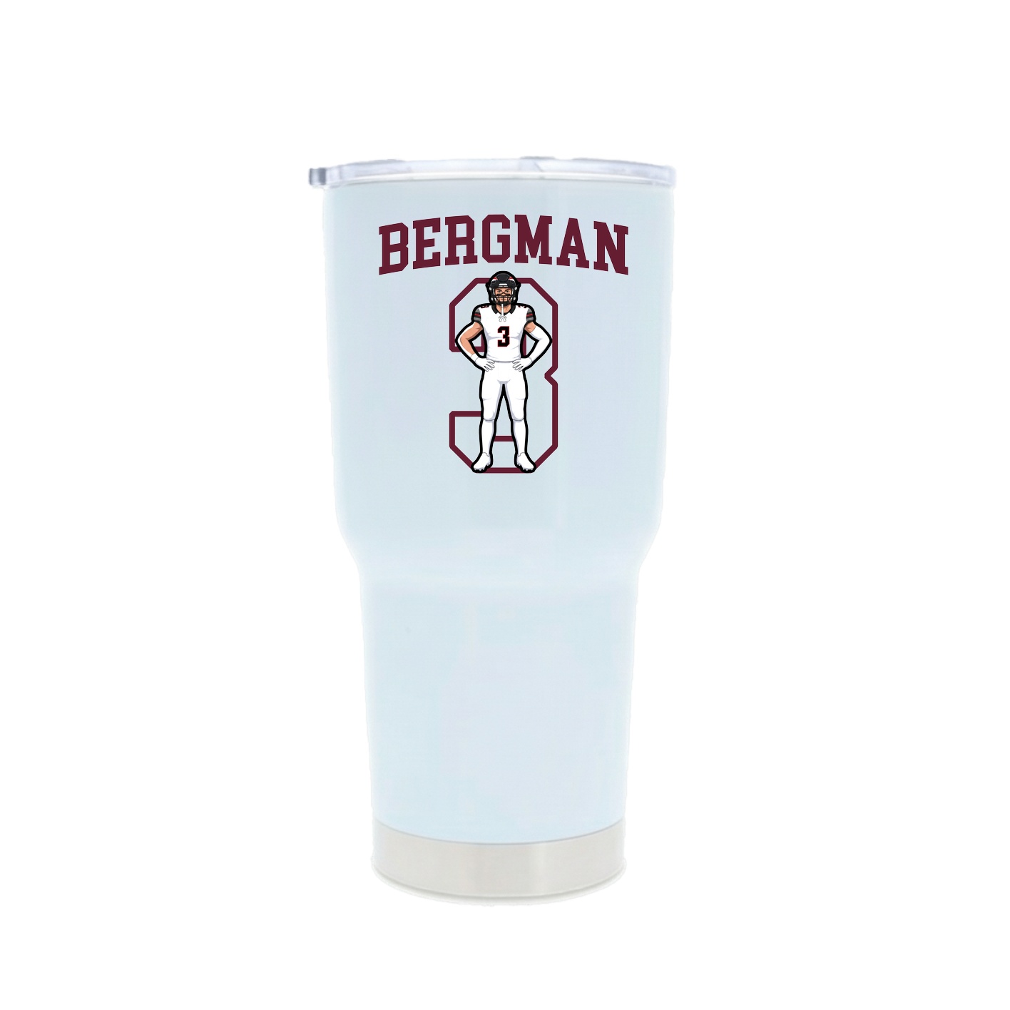 30oz Stainless Steel Tumbler — Shirsey in White
