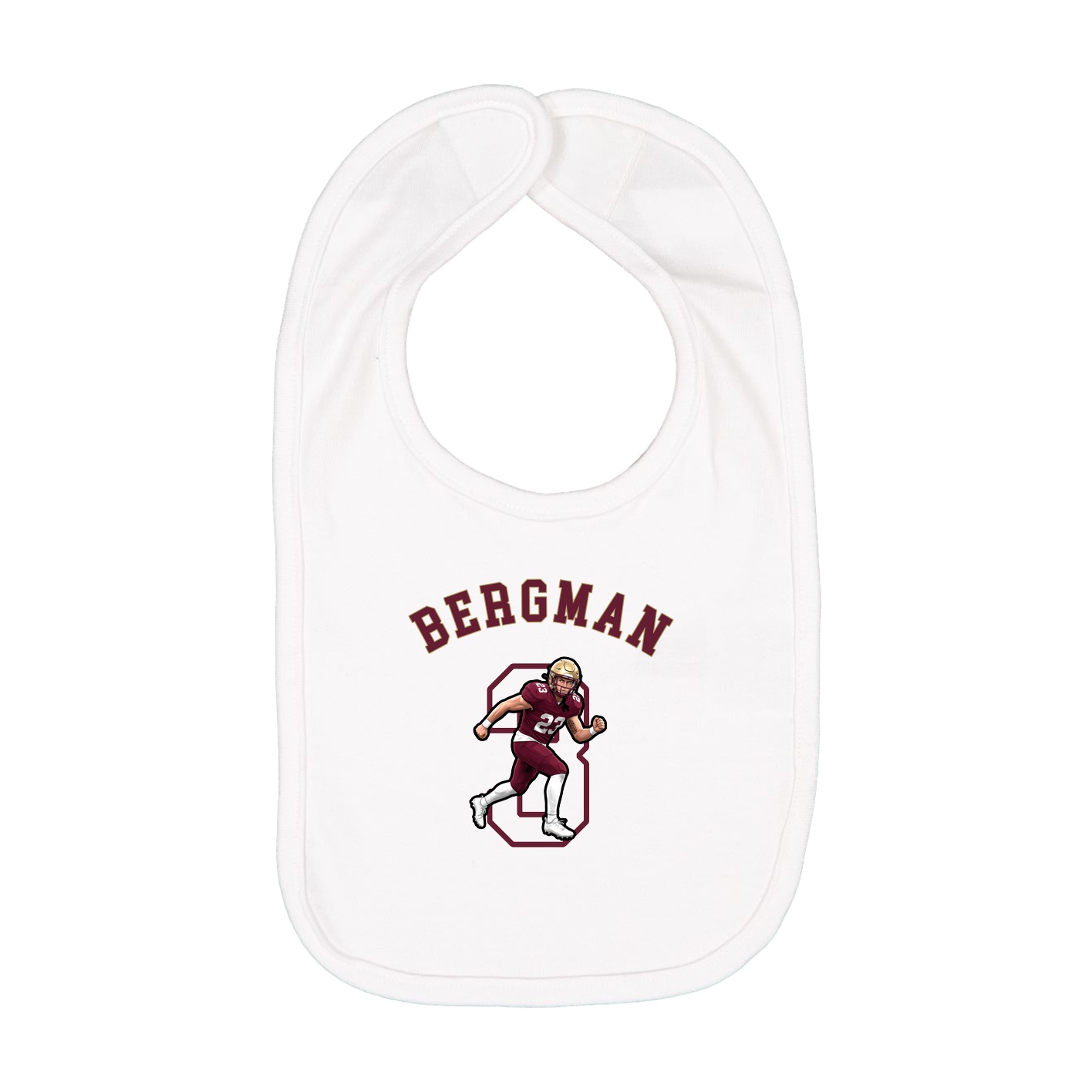 Infant Bib — Shirsey Arch in White