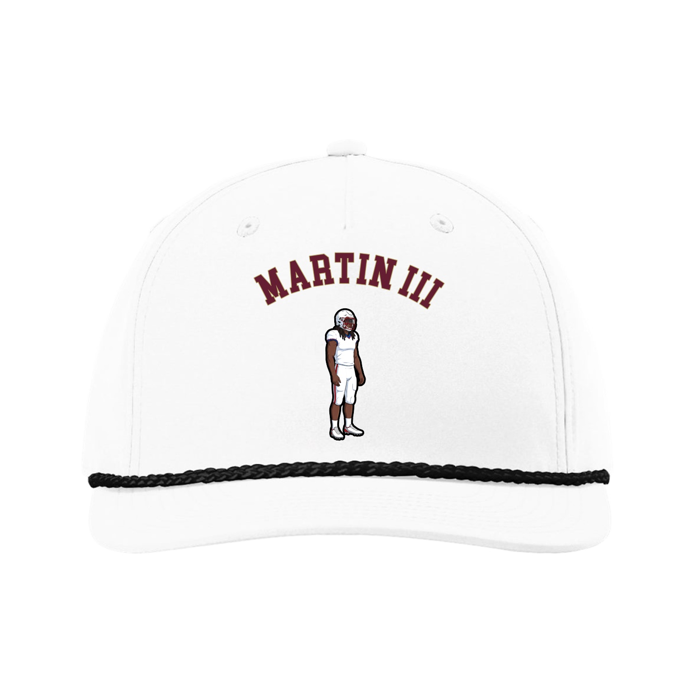 Five-Panel Classic Rope Cap — Shirsey Arch in White