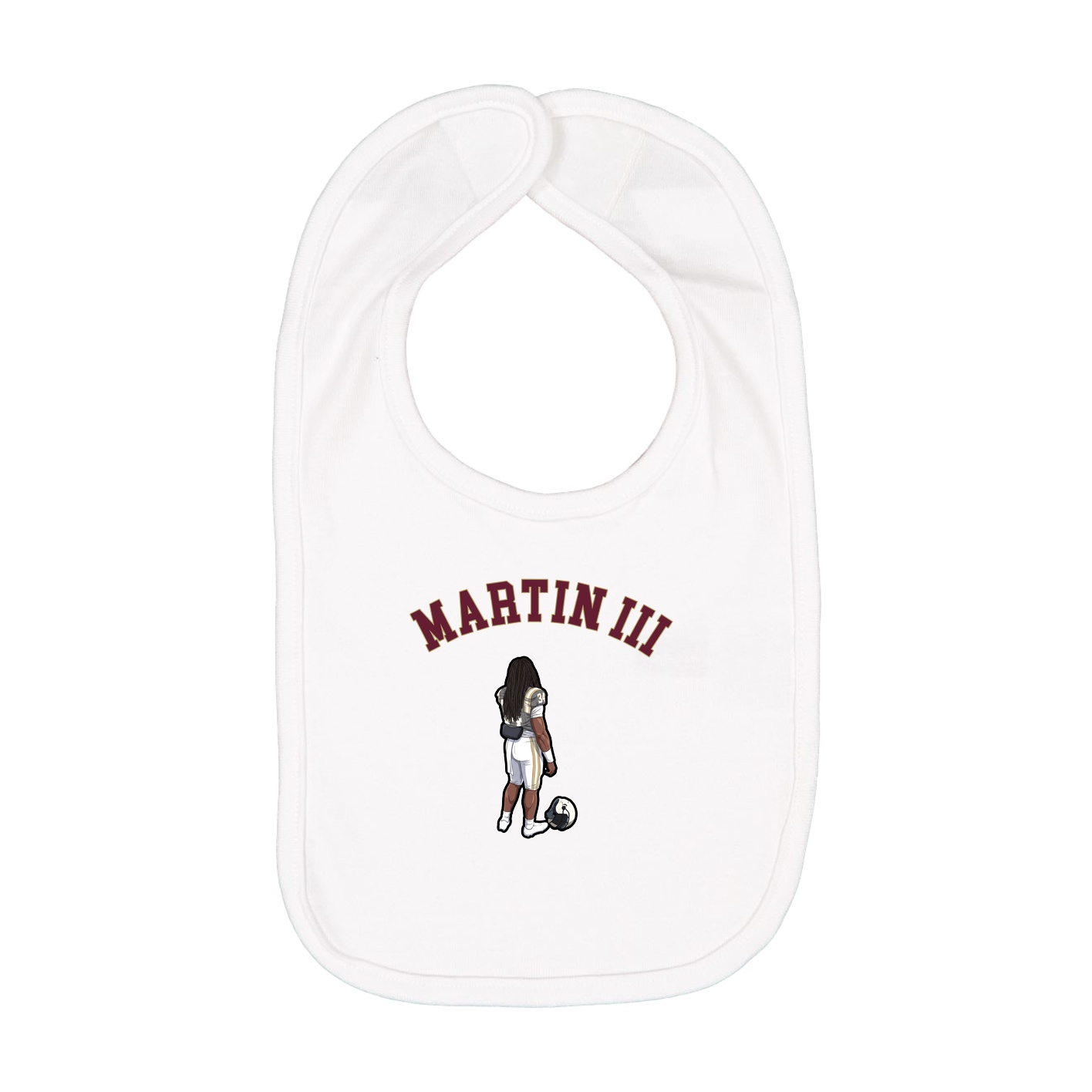 Infant Bib — Shirsey Arch in White