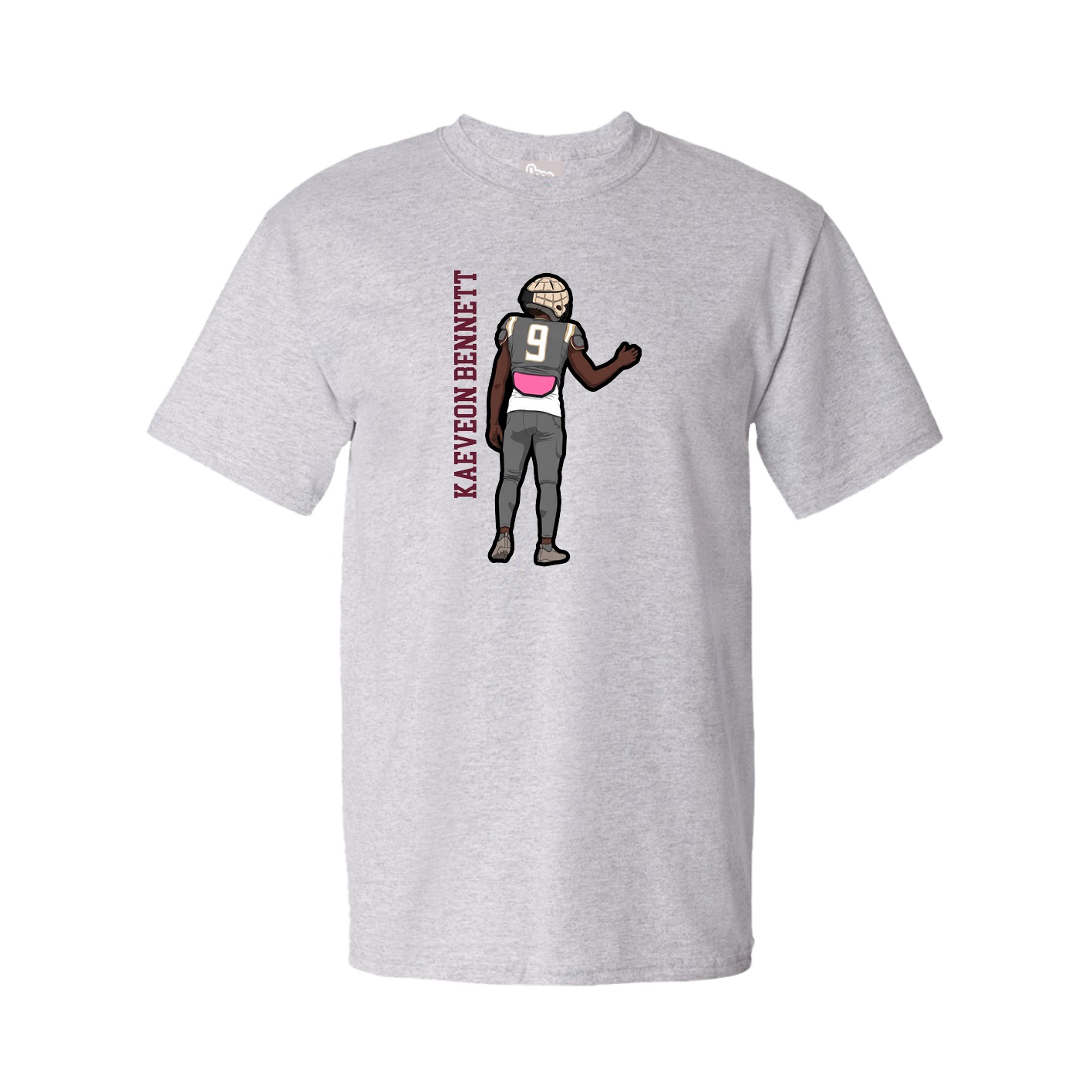 Tee — Name Vertical in Grey
