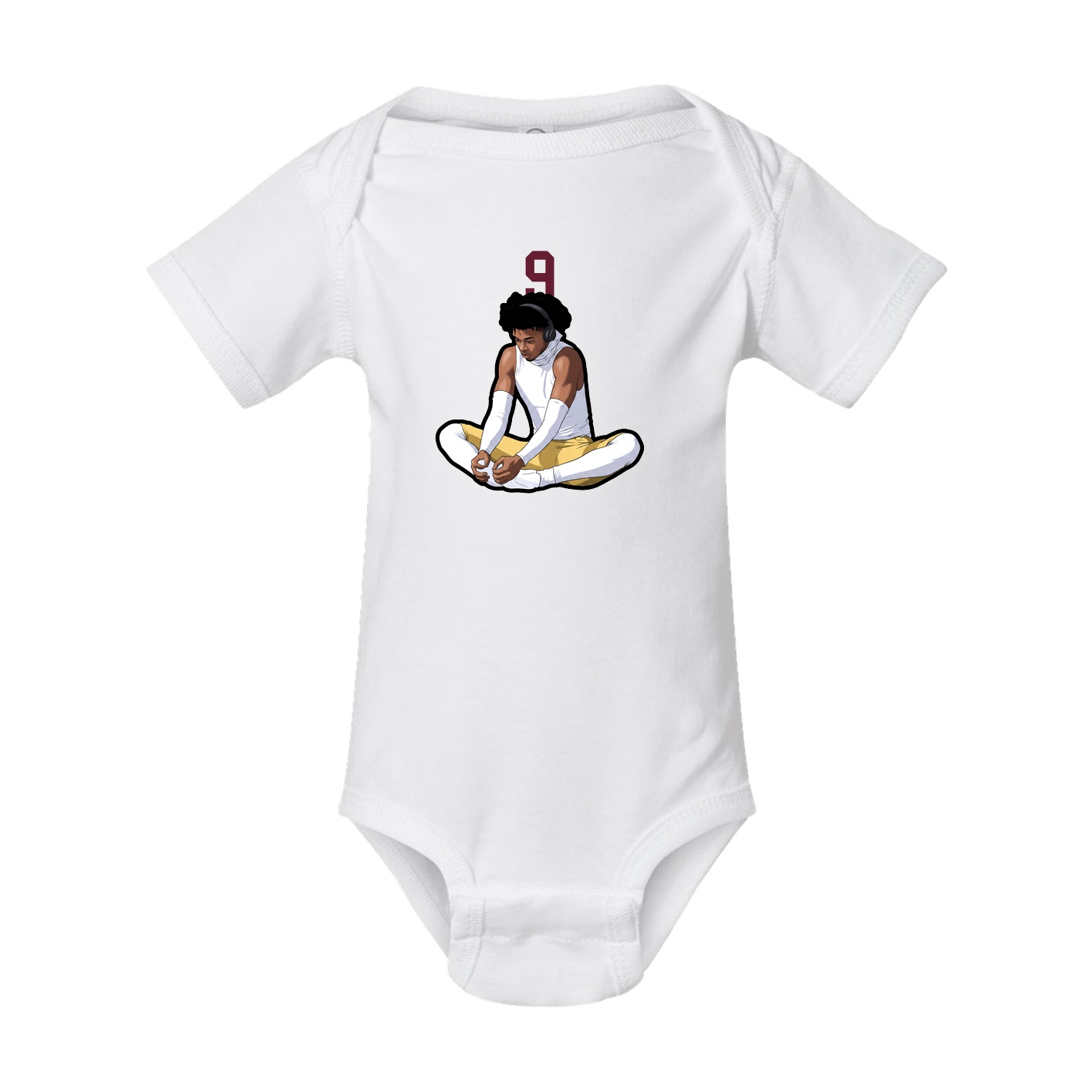 Baby Onesie — Number Top in White