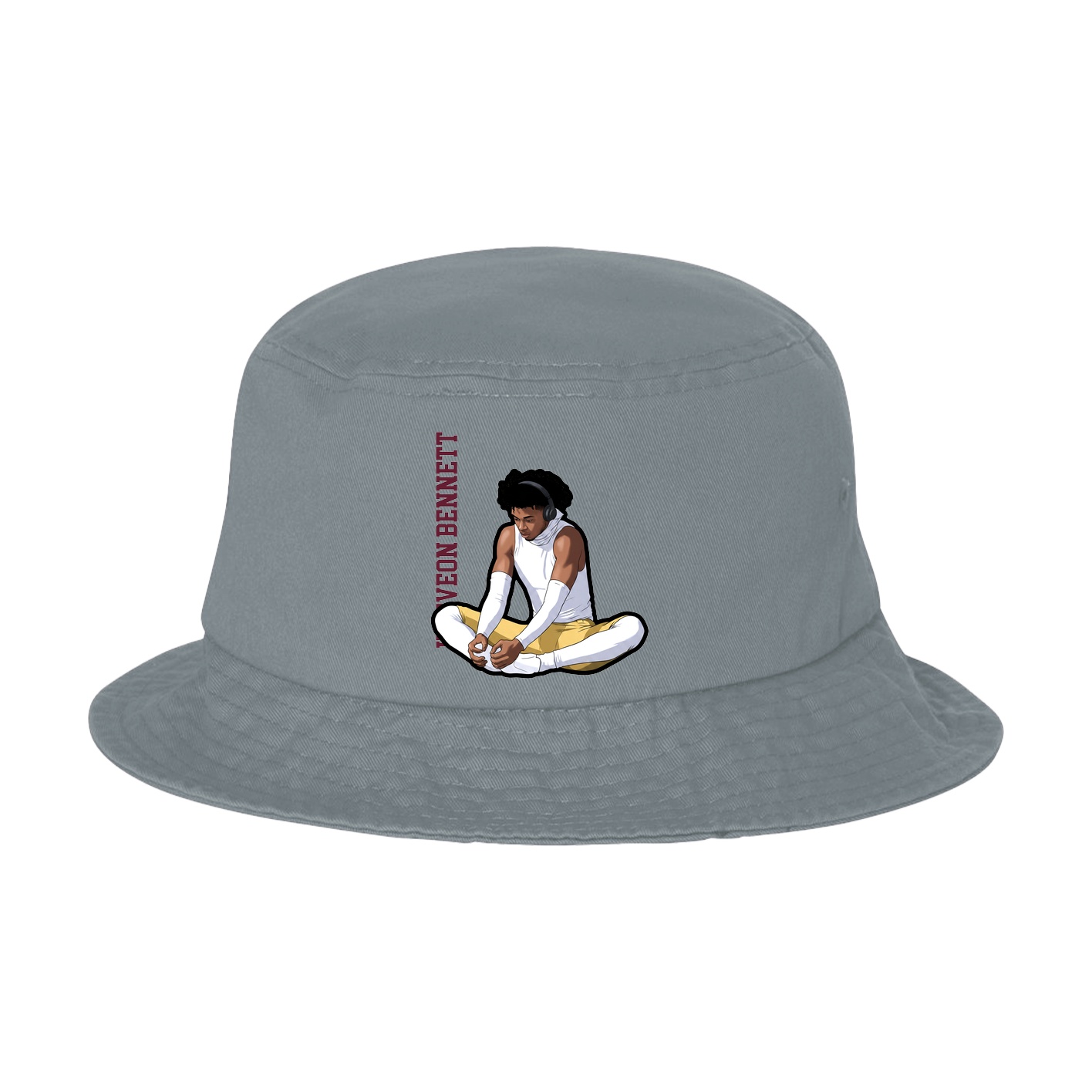 Bucket Cap — Name Vertical in Grey