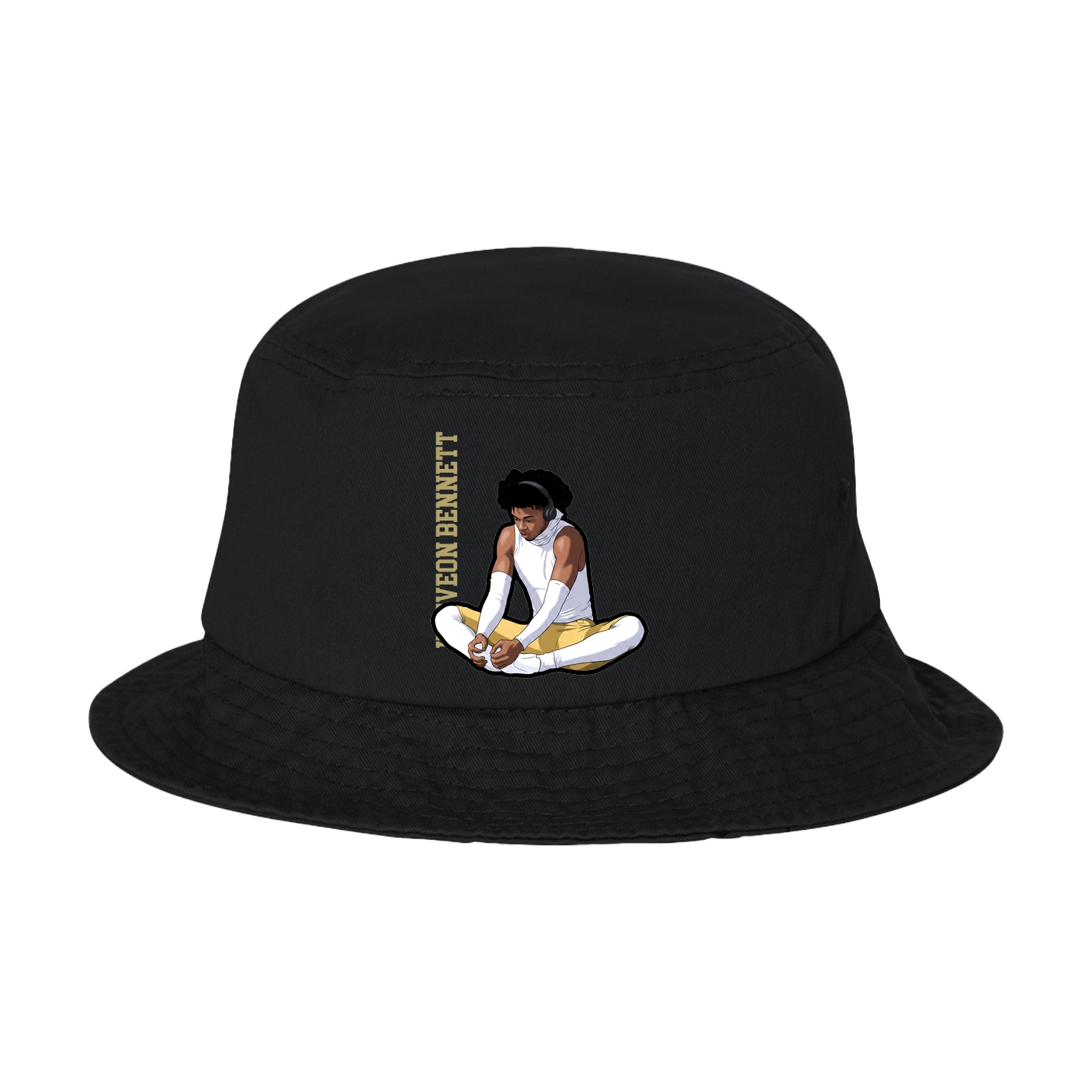 Bucket Cap — Name Vertical in Black