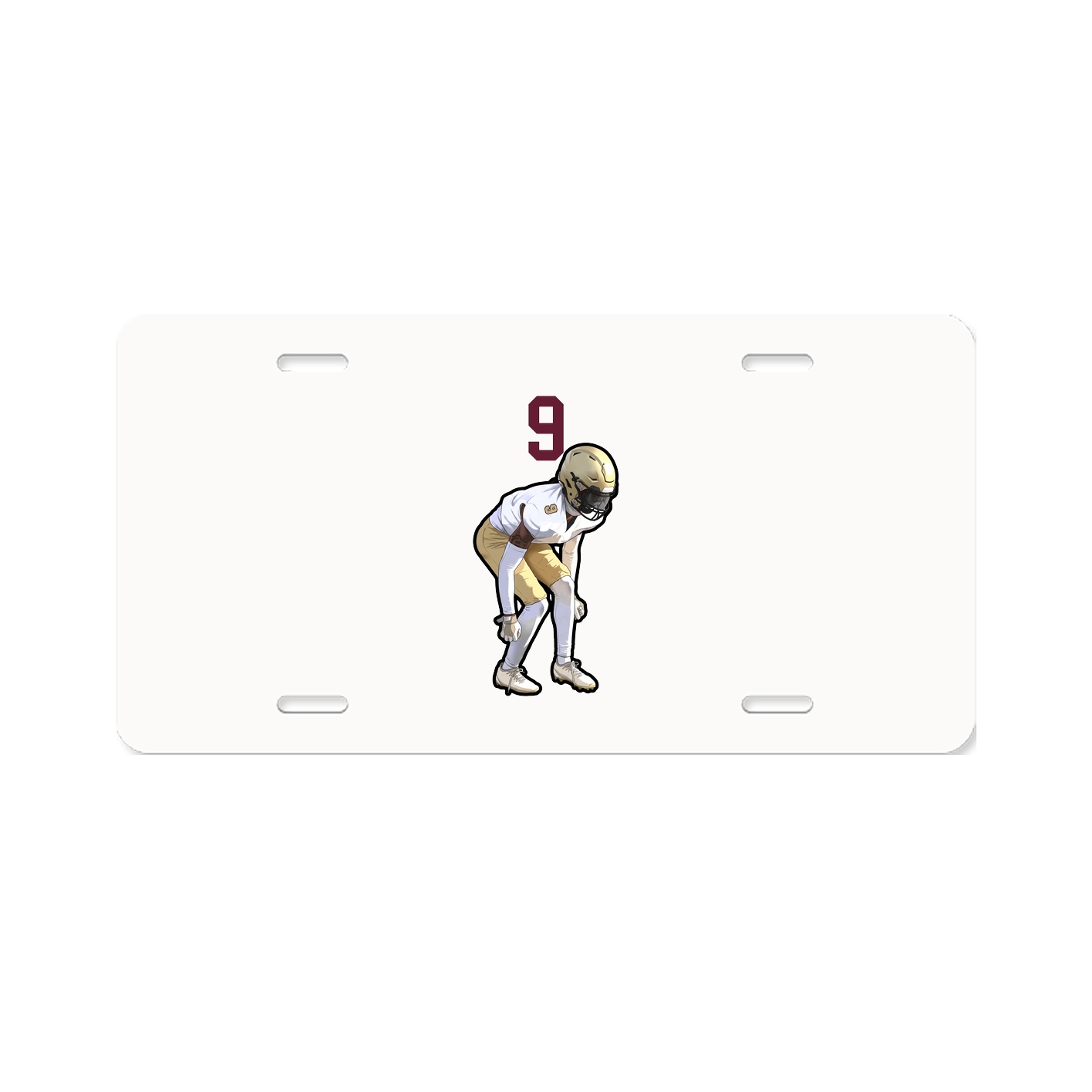 License Plate — Number Top in Classic