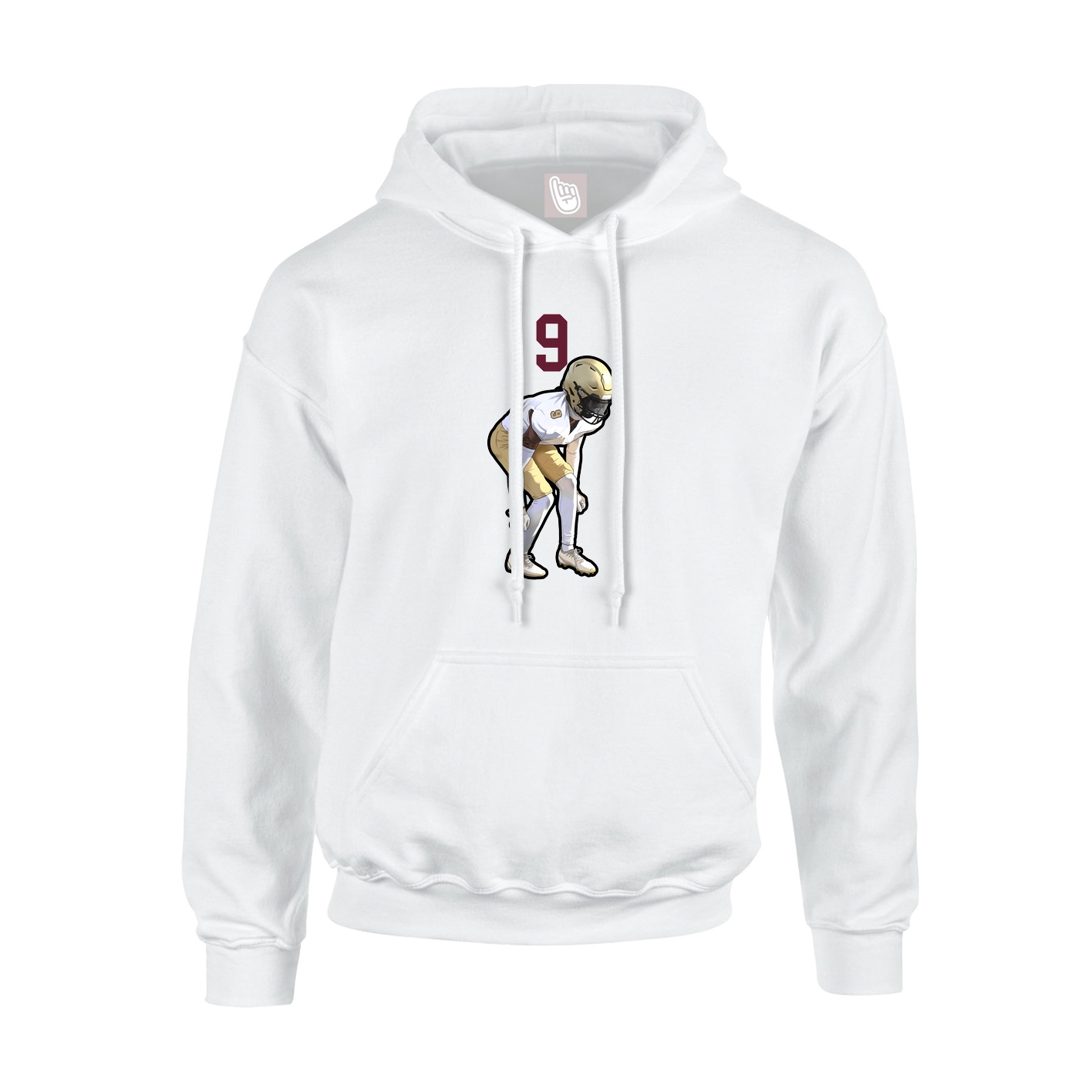 Hoodie — Number Top in White