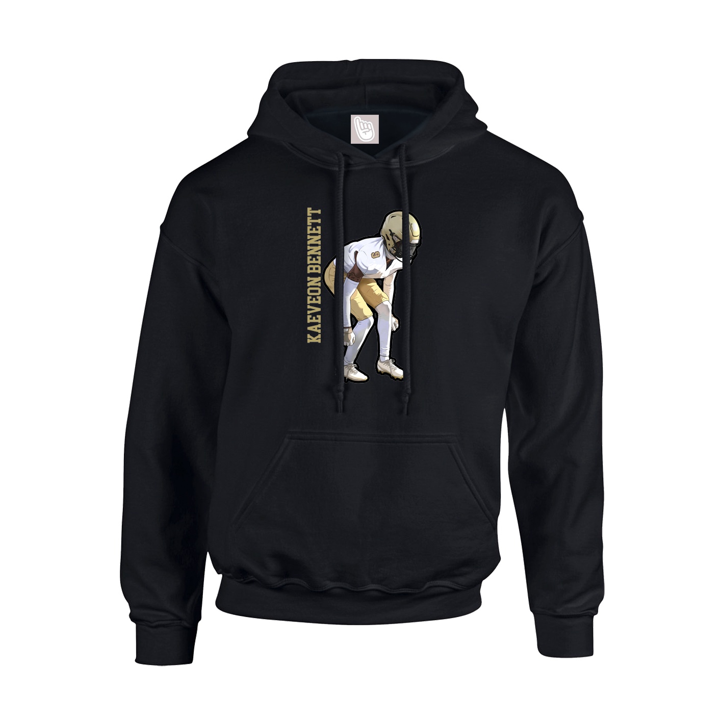 Hoodie — Name Vertical in Black