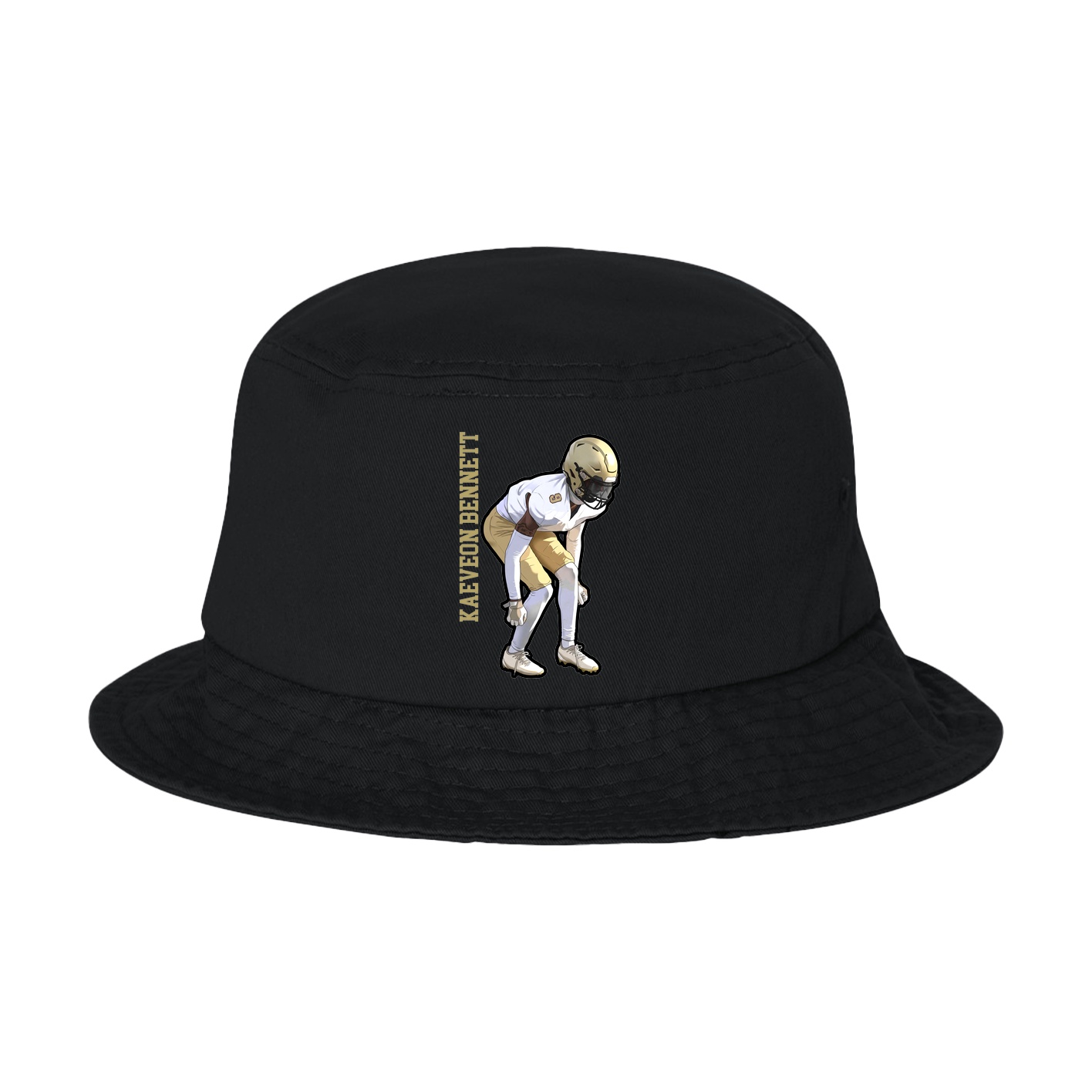 Bucket Cap — Name Vertical in Black