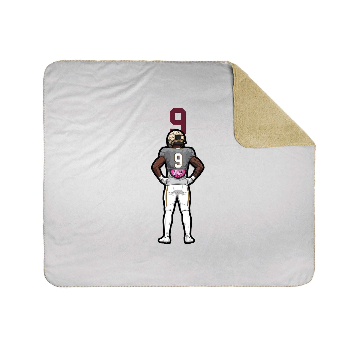 Throw Blanket — Number Top in White