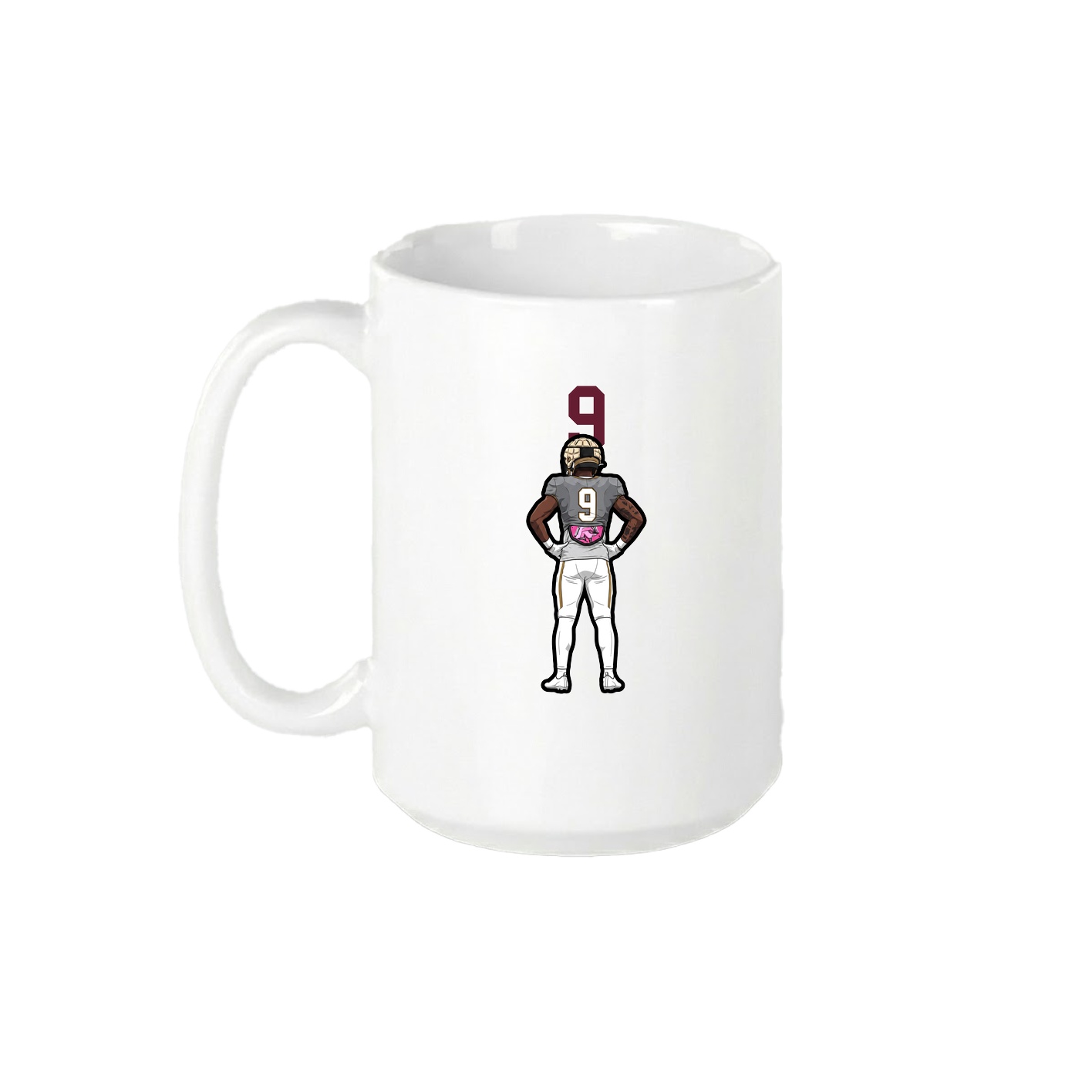 15oz Coffee Mug — Number Top in White