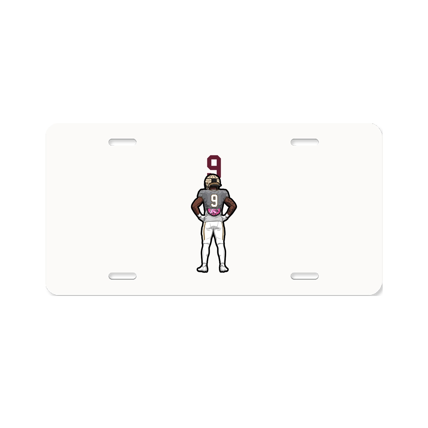 License Plate — Number Top in Classic