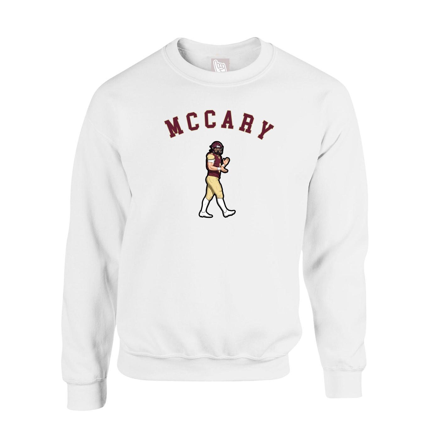 Fleece Crew — Shirsey Arch in White