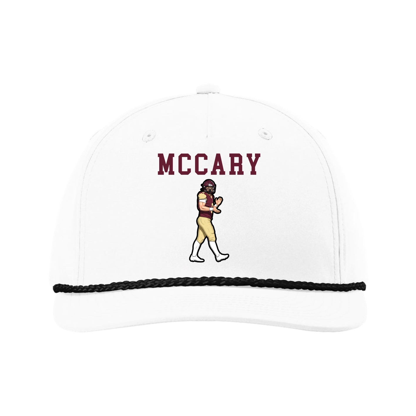 Five-Panel Classic Rope Cap — Shirsey in White