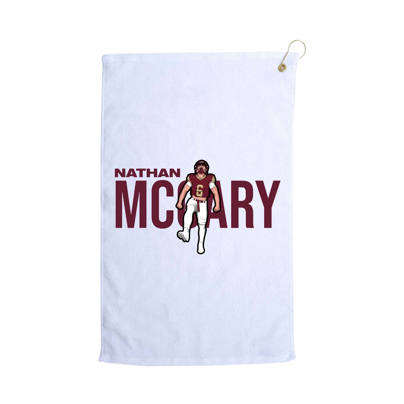 Golf Towel — Player Name in White