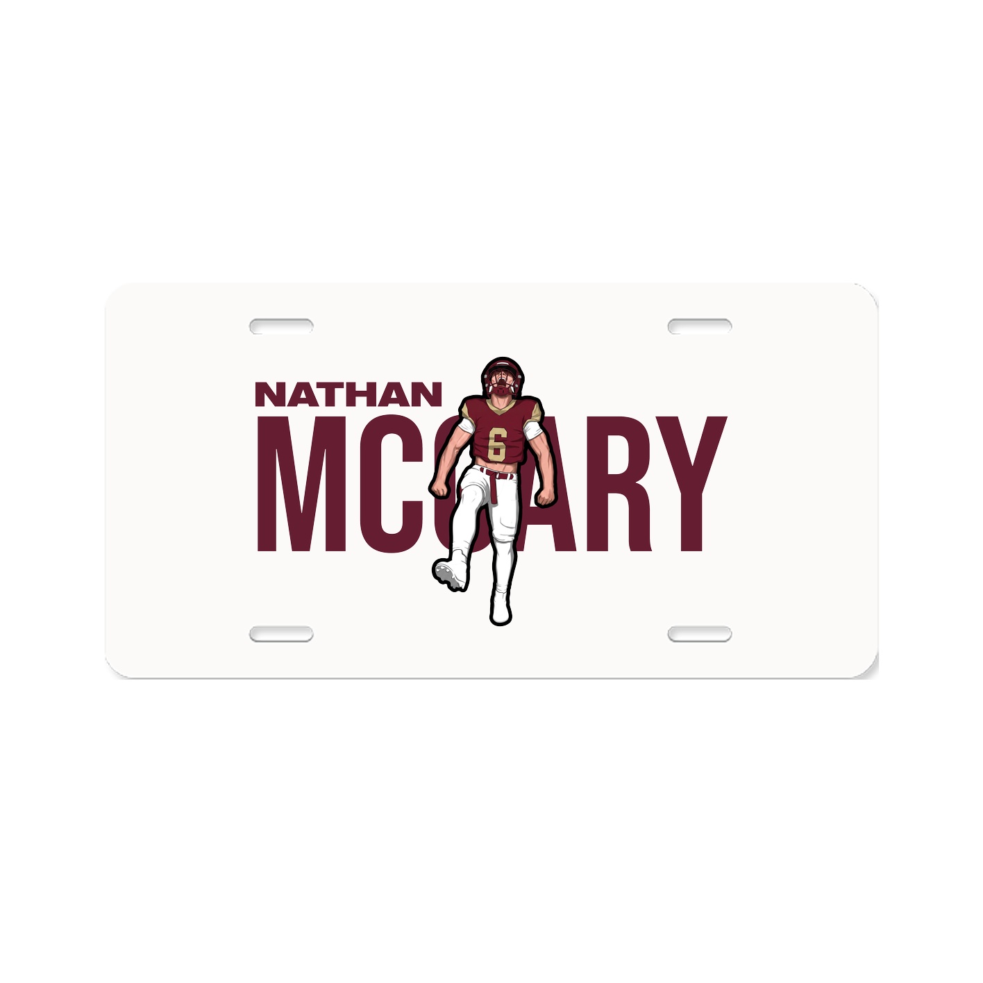 License Plate — Player Name in Classic