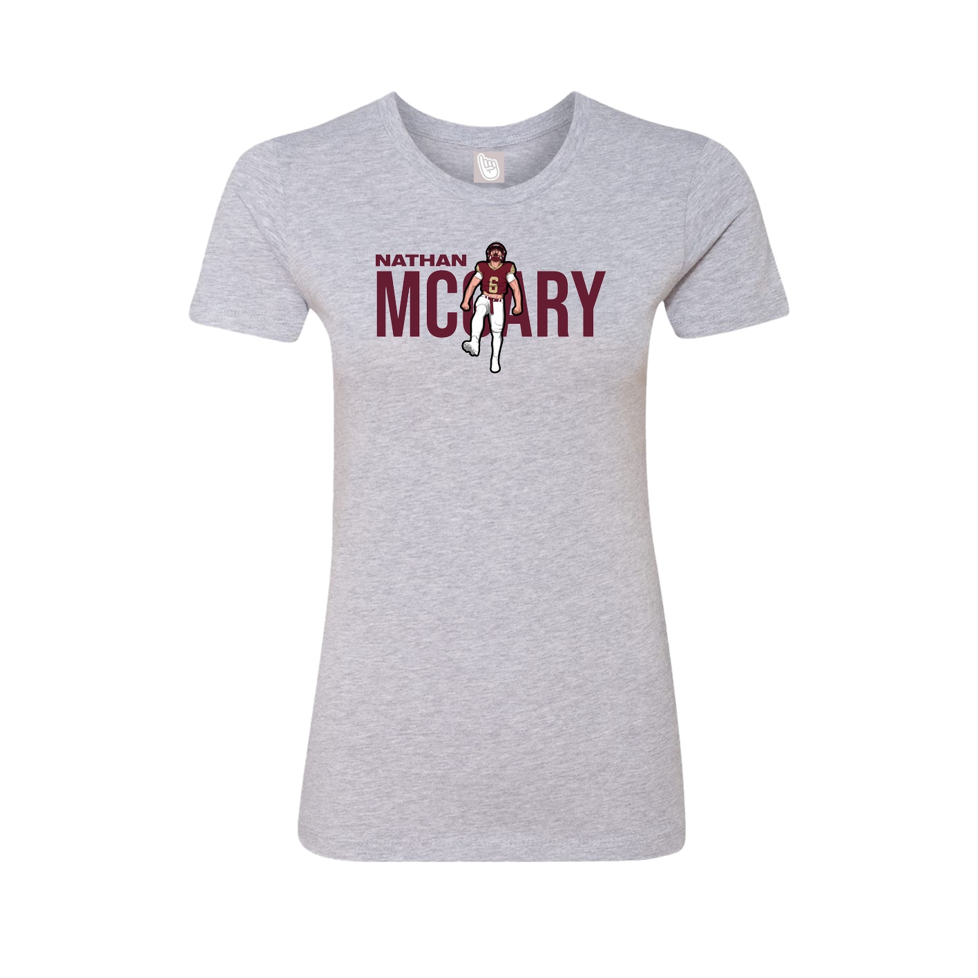 Womens Tee — Player Name in Grey
