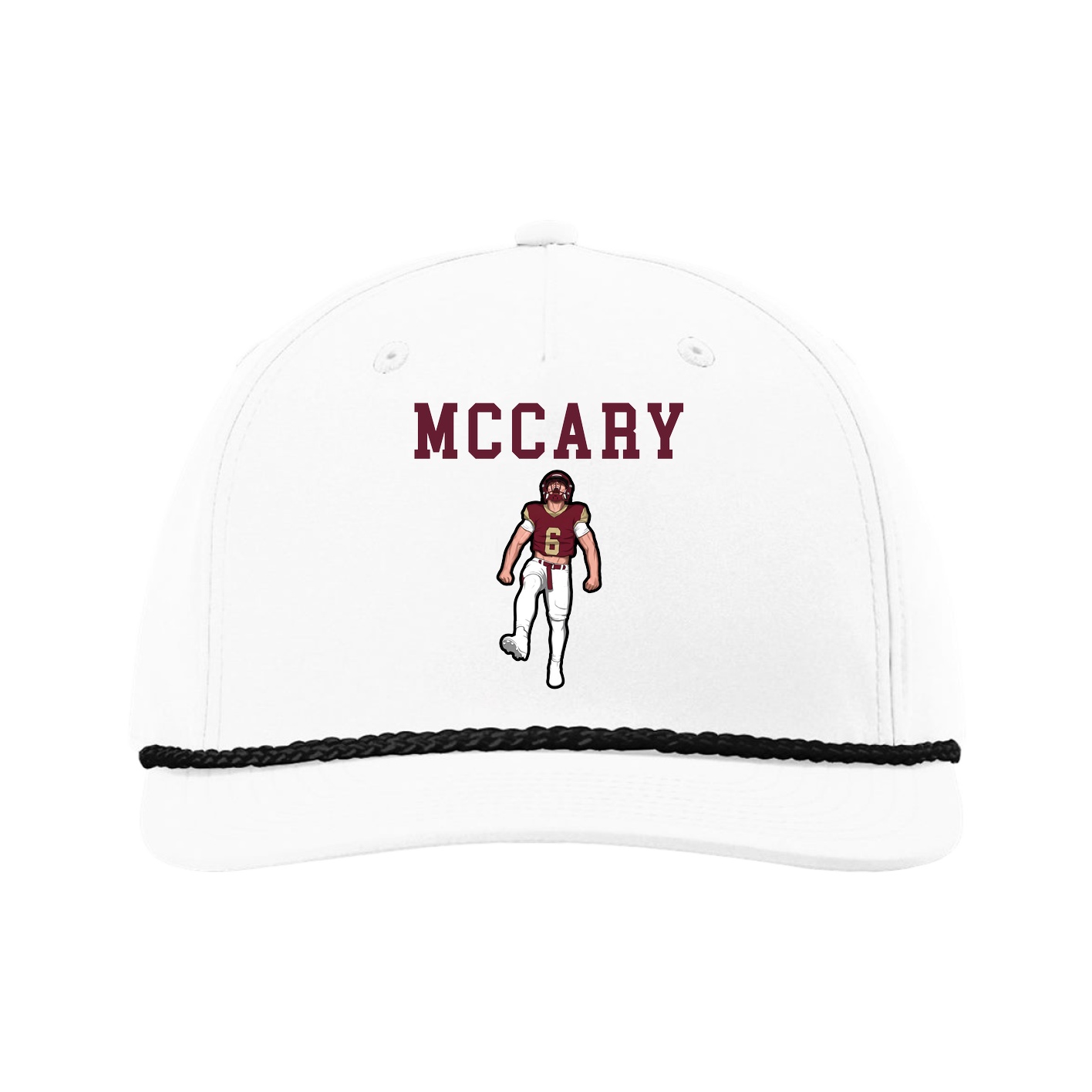 Five-Panel Classic Rope Cap — Shirsey in White