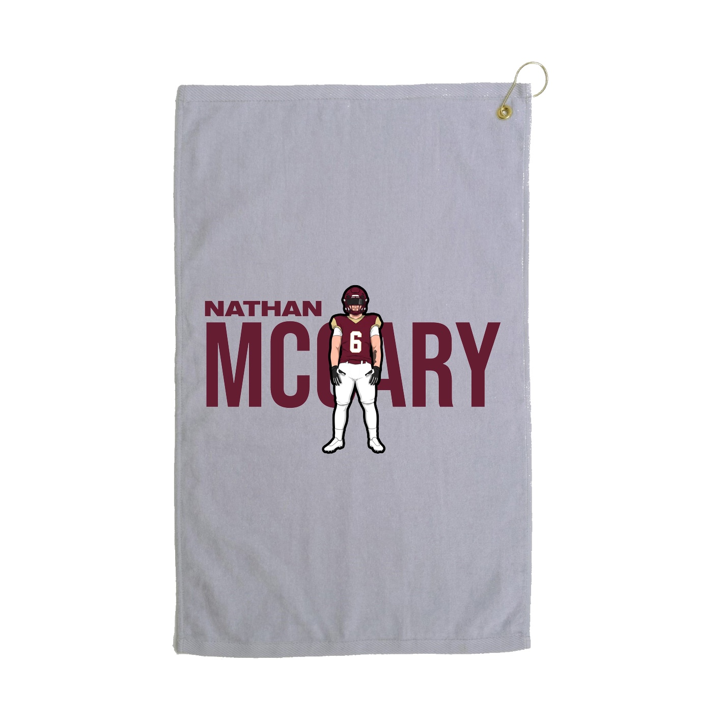Golf Towel — Player Name in Grey