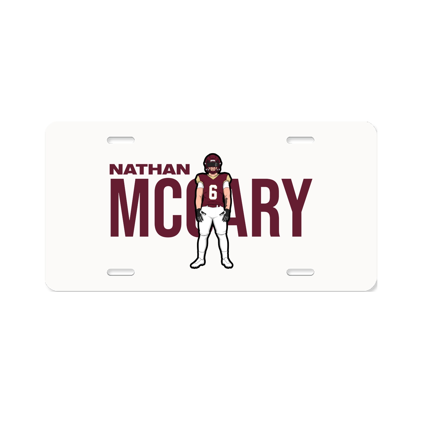 License Plate — Player Name in Classic