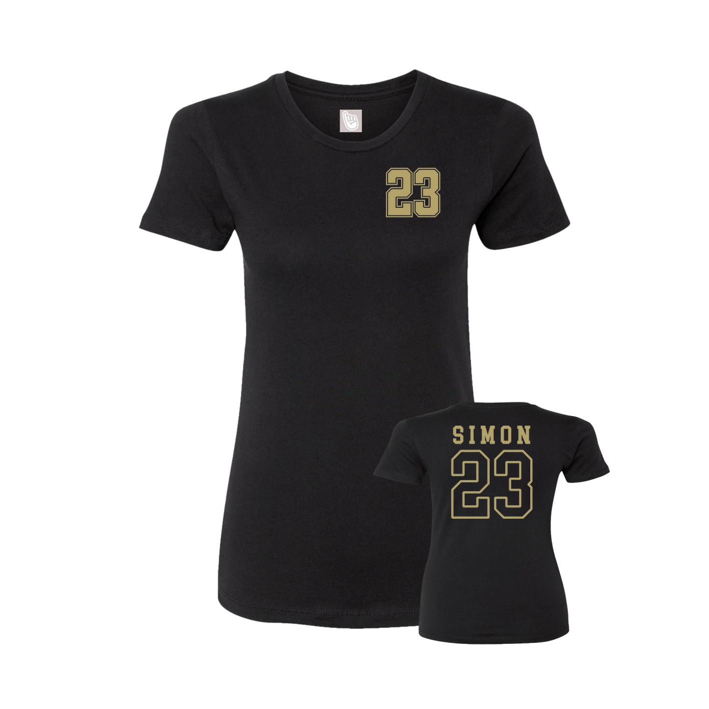 Womens Tee — Chest Back in Black